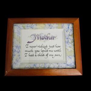 Vintage Mother Music Box Jewelry Box Endless Love Wood Gift